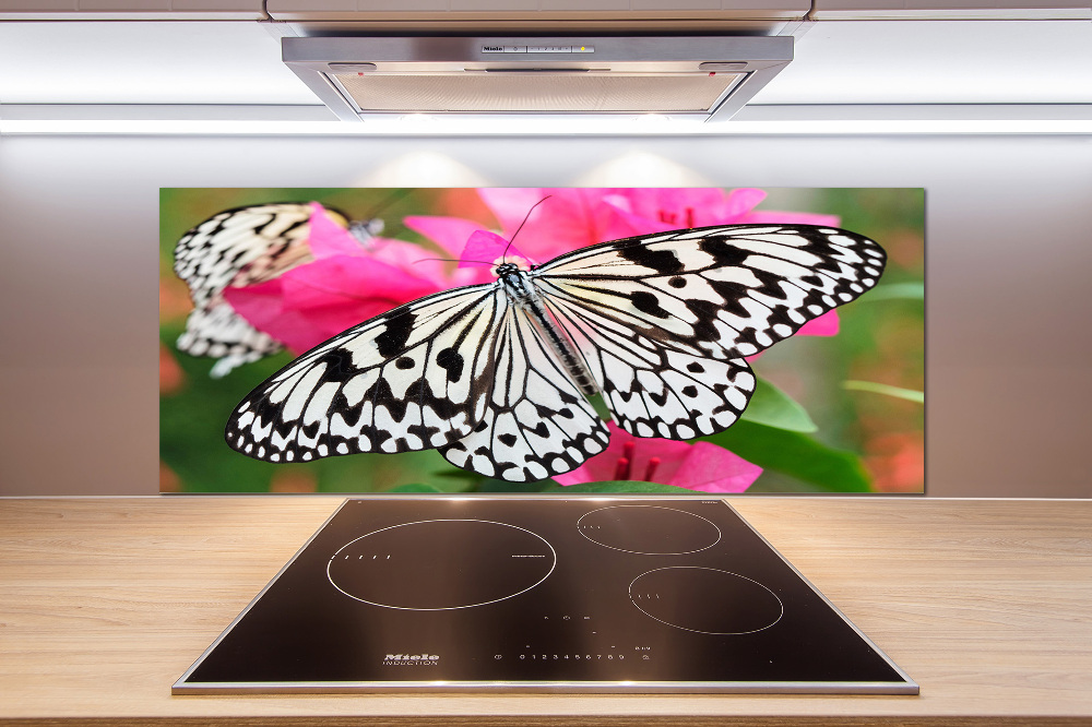 Cooker splashback Flower butterfly