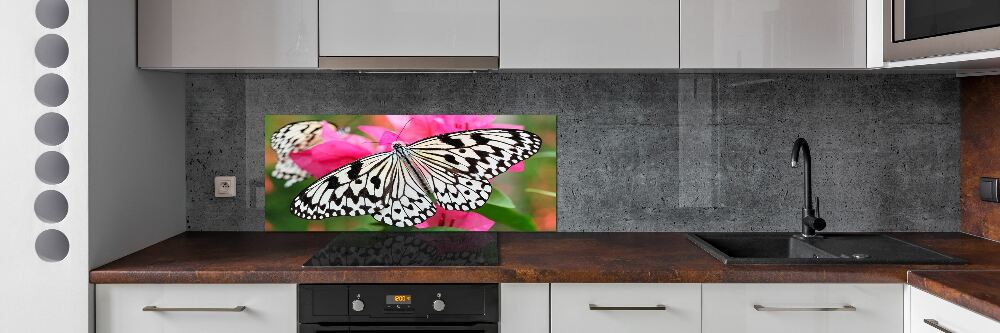 Cooker splashback Flower butterfly