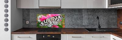 Cooker splashback Flower butterfly