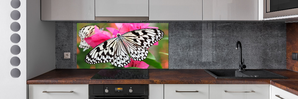 Cooker splashback Flower butterfly