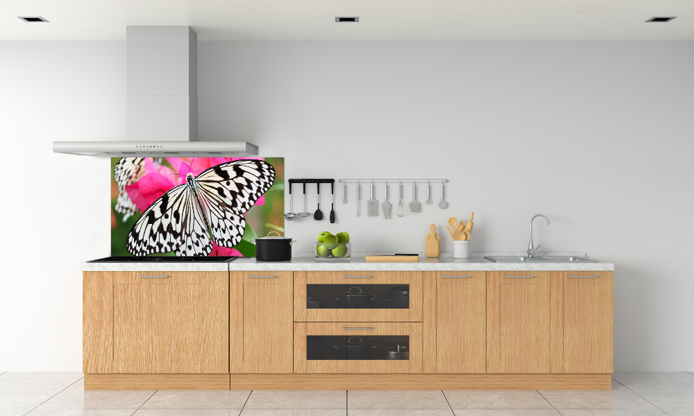 Cooker splashback Flower butterfly