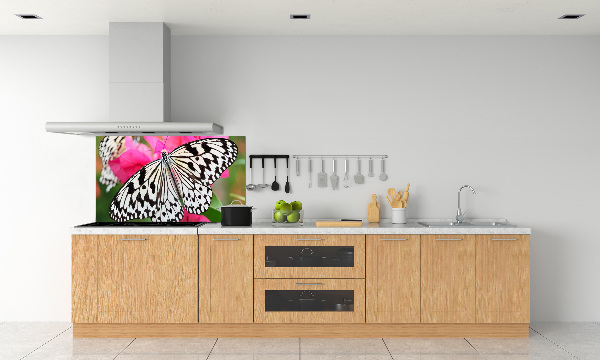 Cooker splashback Flower butterfly