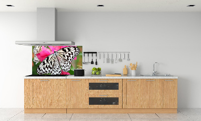 Cooker splashback Flower butterfly