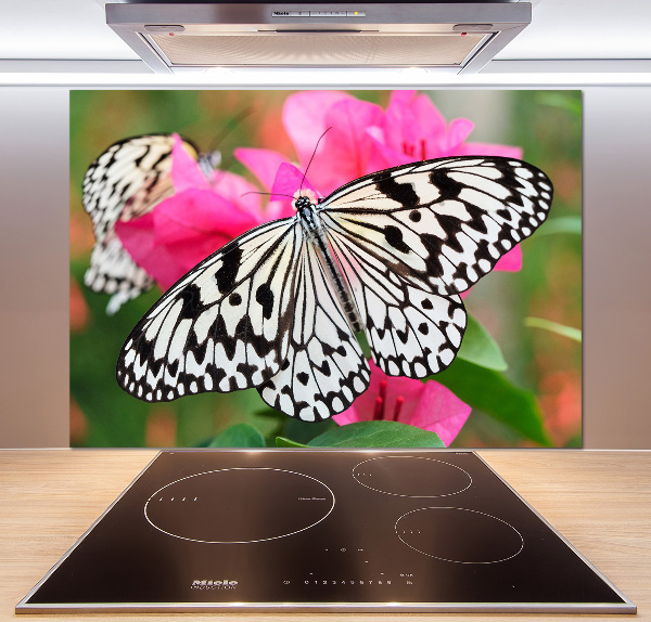 Cooker splashback Flower butterfly