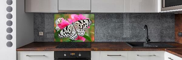 Cooker splashback Flower butterfly