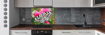 Cooker splashback Flower butterfly