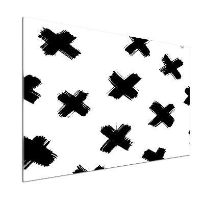 Cooker splashback Black and white spots