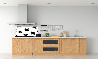 Cooker splashback Black and white spots