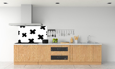 Cooker splashback Black and white spots