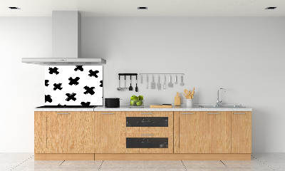 Cooker splashback Black and white spots