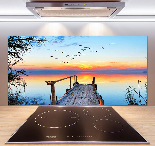 Cooker splashback Pier by the lake