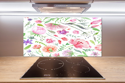 Cooker splashback Floral pattern