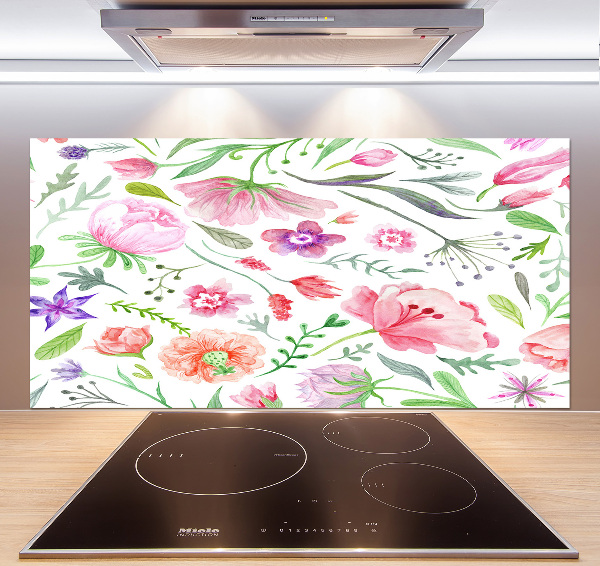 Cooker splashback Floral pattern