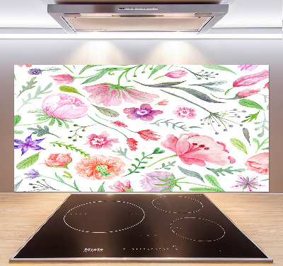 Cooker splashback Floral pattern