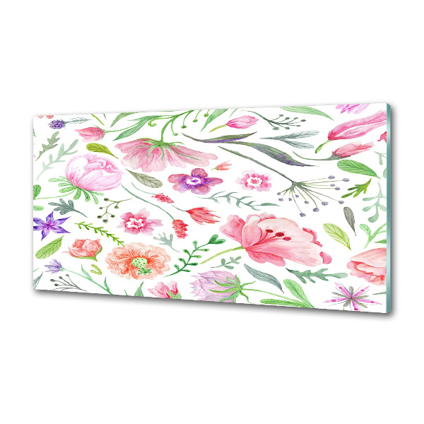 Cooker splashback Floral pattern