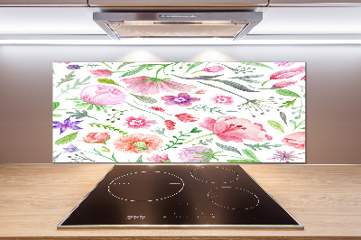 Cooker splashback Floral pattern