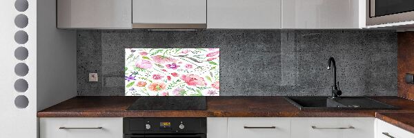 Cooker splashback Floral pattern