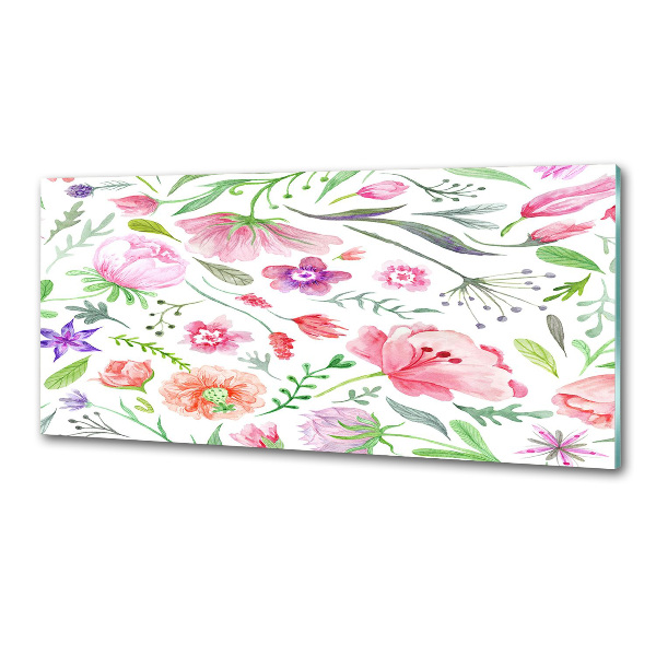 Cooker splashback Floral pattern