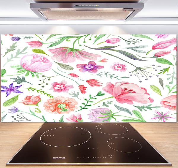 Cooker splashback Floral pattern