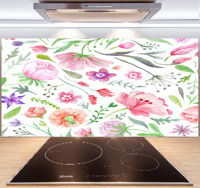 Cooker splashback Floral pattern