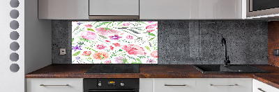 Cooker splashback Floral pattern