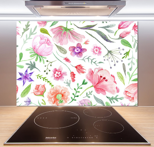 Cooker splashback Floral pattern