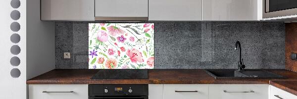 Cooker splashback Floral pattern