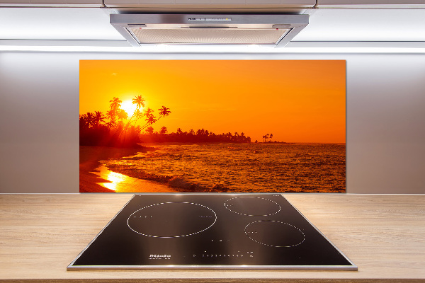 Cooker splashback Sunset beach