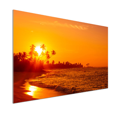 Cooker splashback Sunset beach