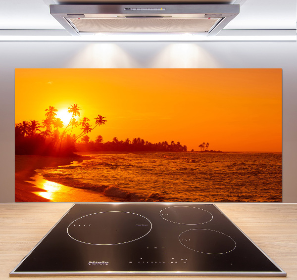 Cooker splashback Sunset beach