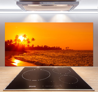 Cooker splashback Sunset beach