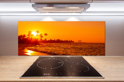 Cooker splashback Sunset beach