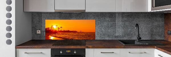 Cooker splashback Sunset beach