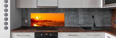 Cooker splashback Sunset beach