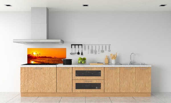 Cooker splashback Sunset beach