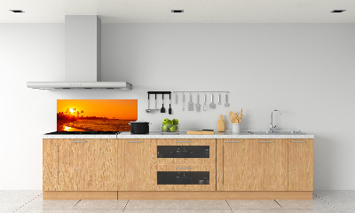 Cooker splashback Sunset beach