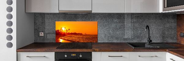 Cooker splashback Sunset beach