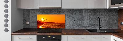 Cooker splashback Sunset beach