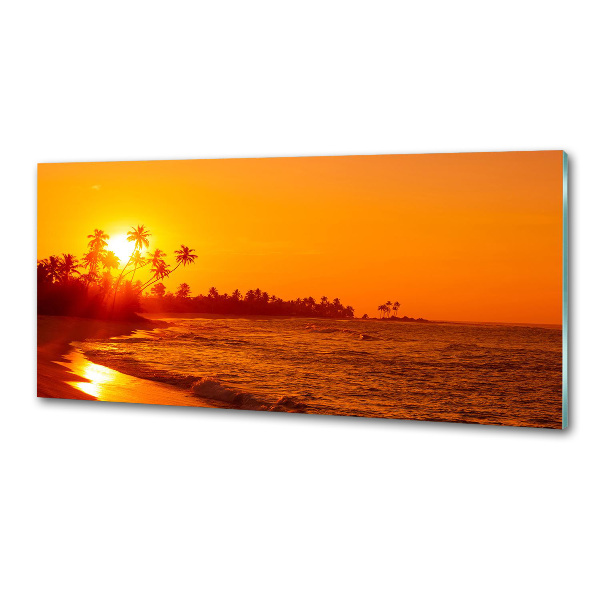 Cooker splashback Sunset beach