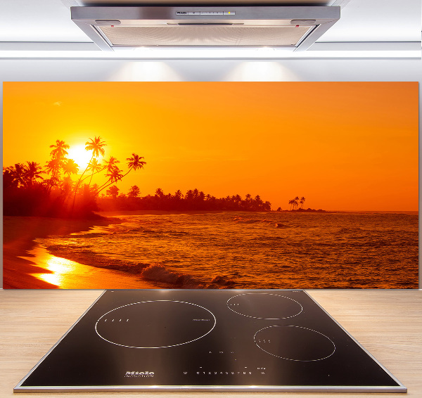 Cooker splashback Sunset beach