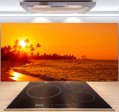 Cooker splashback Sunset beach