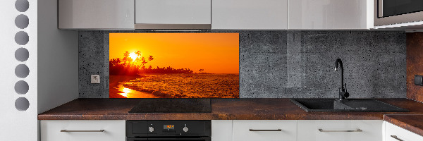 Cooker splashback Sunset beach