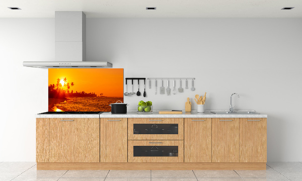 Cooker splashback Sunset beach