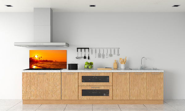 Cooker splashback Sunset beach