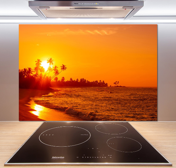 Cooker splashback Sunset beach