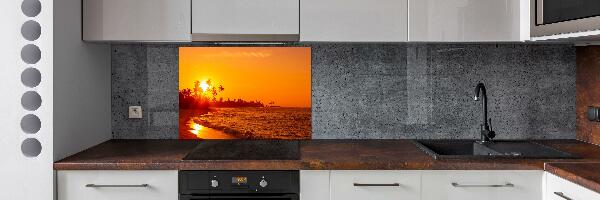 Cooker splashback Sunset beach