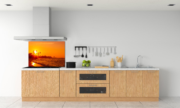 Cooker splashback Sunset beach