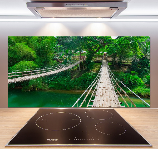 Cooker splashback Bridge over the river