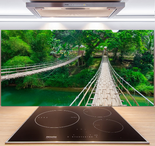 Cooker splashback Bridge over the river