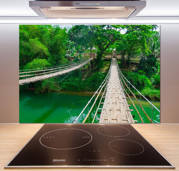 Cooker splashback Bridge over the river